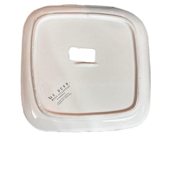 Rae Dunn Fox Scarves- 8" x 8" Square plate - Picture 7 of 7